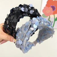 Nouveau été doux doux gros paillettes croix bandeau bandeau cheveux et Simple fille exquis accessoire de cheveux