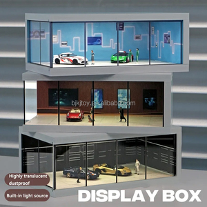 Modellino Auto in Scala 1:64, Espositore Simulazione <span class=keywords><strong>Garage</strong></span>, Scatola Antipolvere in PVC Acrilico con Luce - Product Image 4