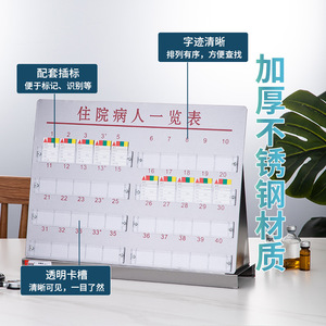 Kang Key Stainless Steel Inpatient List 40 Slots Hospital Nursing Station Board - Product Image 2