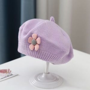 Chapeau béret en tricot pour bébé <span class=keywords><strong>fille</strong></span>, respirant, chaud, mignon, tendance, automne-hiver - Product Image 4
