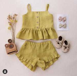 Conjuntos de Ropa para Bebé Personalizados, Conjuntos de Verano sin Mangas para Bebés Recién Nacidos, Pantalones Cortos de Algodón, Ropa Informal para Niños, Conjuntos de Dos Piezas - Product Image 4