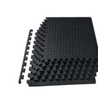 Alfombrilla de Gimnasio de Espuma EVA Entrelazada de 20 mm de Grosor, Baldosas de Espuma Antideslizantes de 1x1 m para Entrenamiento en Casa y Áreas de Entrenamiento de Fuerza