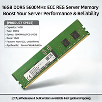 Mémoire serveur HMCG78AGBRA187N 16 Go DDR5 5600 MT/s PC5-44800R 1Rx8 CL46 ECC Registered RDIMM 288 broches en stock
