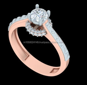 Anillo de Compromiso Solitario de Diamante VVS con Corte Brillante en Plata de Ley Vintage para Mujer, Joyería Fina para Bodas y Regalos - Product Image 2