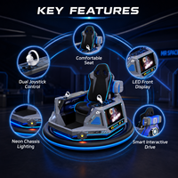 MR VR Bumper Car, Juego Interactivo de Diversión en Interiores con Pantalla LED y Joystick Doble para Centros de Entretenimiento Familiar y de Arcade