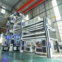 Machine d'extrusion de film soufflé par co-extrusion à 5 couches, machine à film d'emballage agricole HDPE LLDPE, contrôle automatique de l'épaisseur