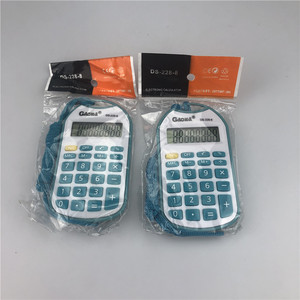 Gaona DS-228-8 Mini Calculator 8 Digits Blue Lanyard Battery Powered For Office School Use - Product Image 1