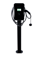 Borne de Recharge Universelle pour Véhicules Électriques AC, Colonne de Recharge 15'' 12'' 41'' avec Gestion des Câbles et Enrouleur Intégré