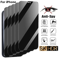 Protecteur d'écran de confidentialité en verre trempé anti-espion pour IPhone 16 14 11 12 13 15 Pro Max Mini Plus