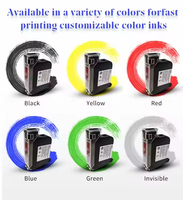 Cartouches d'encre à séchage rapide de 42 ml à base de solvant noir pour imprimante à jet d'encre TIJ miniature portable en ligne