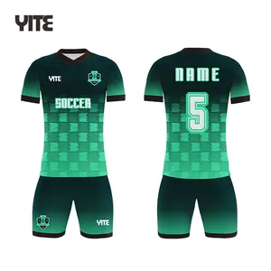 Camisa de futebol esportiva personalizada, camisa de futebol estampada com números e letras, melhor preço, 2021/2022