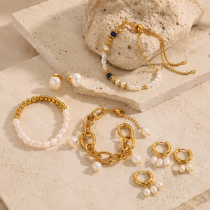 Pulsera Infantil Elegante de Acero Inoxidable con Baño de Oro de 18k y Perlas de Agua Dulce Irregulares, Ideal para Aniversario - Product Image 6