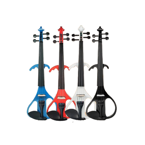 Violín <span class=keywords><strong>El</strong></span>éctrico Silencioso 4/4, Ligero, con Preamplificador, Ecualizador, Control <span class=keywords><strong>de</strong></span> Tono, Perillas <span class=keywords><strong>de</strong></span> Volumen, Estuche, Cable, Arco y Cuerdas - Product Image 1