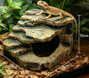 Escondite de Resina para Reptiles, Decoración de Hábitat para Gecko, Lagarto, Sapo, Tortuga, Diseño Natural, Material Seguro, Accesorios para Reptiles - Product Image 2