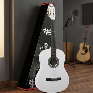 Guitarra Clásica Verde Midex CG-270WH 4/4, Tamaño Adulto, Mástil Ajustable, Juego Completo con Funda Acolchada, Set Completo para Principiantes - Product Image 3