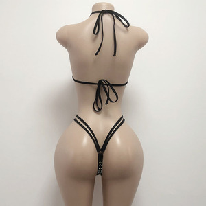 Özel iki adet Spandex bayanlar kutup Bikini üst egzotik AB Rhinestones seksi tanga kadın striptizci kıyafetler giyim - Product Image 6