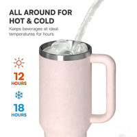 Bouteille isotherme Easy Take 40oz personnalisable avec logo, anti-fuite, pour l'extérieur, écologique, compatible eau bouillante, en silicone et acier inoxydable à double paroi sous vide