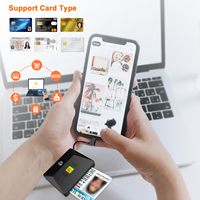 ZOWEETEK Venta caliente tipo C lector de tarjetas EMV lector de tarjetas escritor sin controlador ISO 7816 lector inteligente escritor tarjeta con Chip con SDK