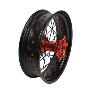 Ruedas Delanteras para Motocicleta CR 125 250 <span class=keywords><strong>Cc</strong></span>, Llantas de Carretera, Ruedas Supermoto con Radios para <span class=keywords><strong>HONDA</strong></span>, MOQ 1 Juego - Product Image 4