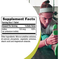 Marque privée Iodure de potassium 150 Mcg Supplément de soutien pour la thyroïde Soutient la santé respiratoire Comprimés d'iodure de potassium Iosat