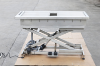 Table d'opération pour animaux avec station de lavage intégrée, base en acier inoxydable SUS304, élévation électrique, table dentaire réutilisable pour chiens