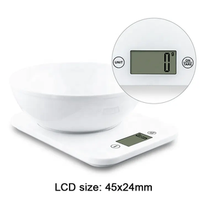 Ce RoHS LFGB thông minh Nhà bếp quy mô với ABS Bát thực phẩm kỹ thuật số Quy mô nhà bếp 5kg thực phẩm có trọng lượng quy mô - Product Image 3