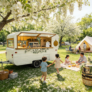 2026 New Food Cart Stainless Steel Mobile Kitchen for Coffee Burger <b>BBQ</b> - Product Image 1