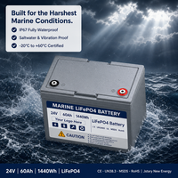 Batterie lithium marine étanche 24V 60Ah 100Ah LiFePO4 pour moteur de pêche à la traîne avec BMS intégré pour les propriétaires de marques - Vente en gros