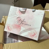Sacs en papier de grande taille avec poignées, imprimés avec un logo personnalisé, pour l'emballage de chaussures en cuir pour hommes, chaussures de sport