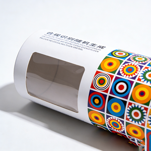 Personalized Printed Cylinder Paper Tube With Window Premium Round <b>Box</b> For Cosmetic Perfume <b>Packing</b> - Product Image 4