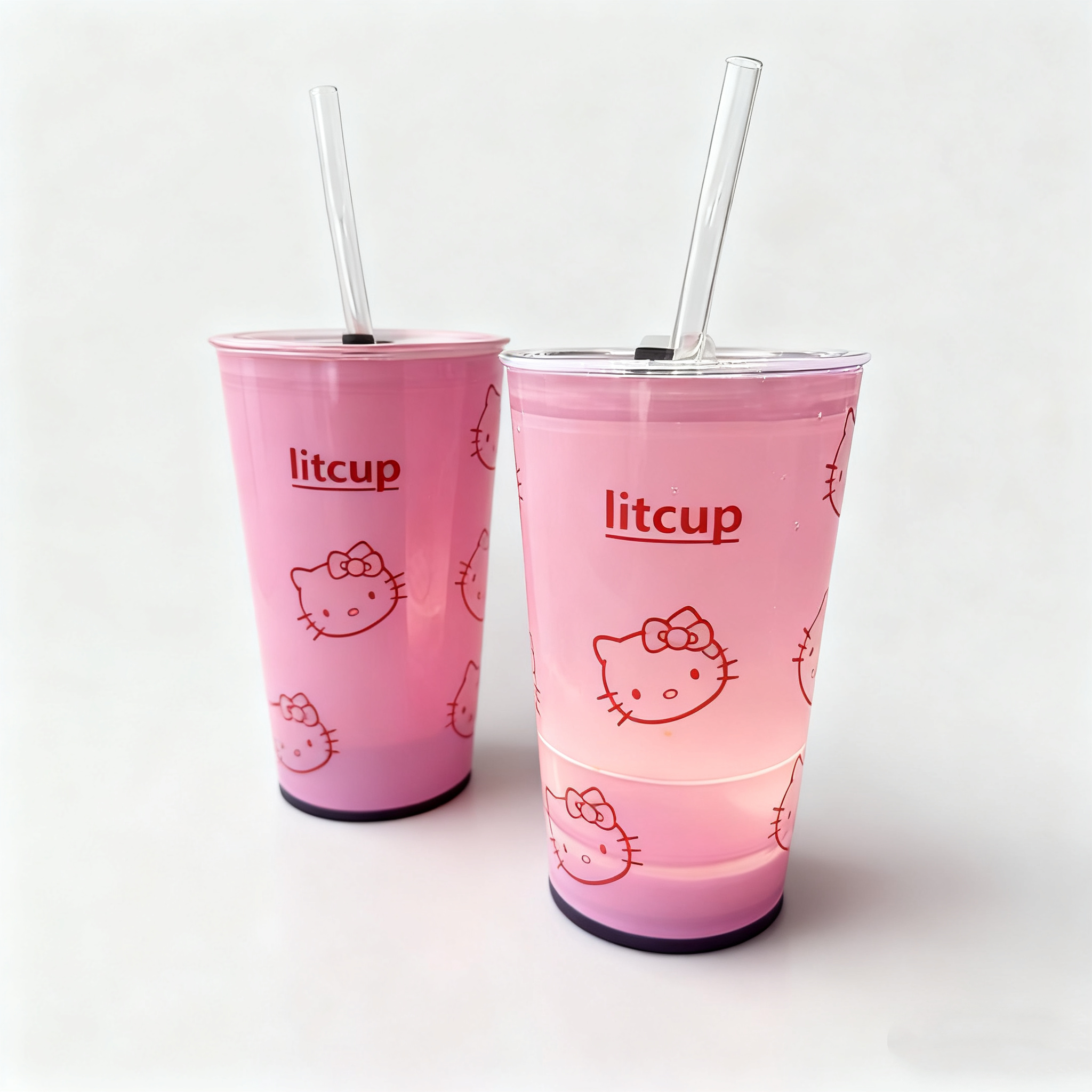 White whole set (cup+lid+straw+box)