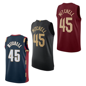 Nouvelle saison 45 <span class=keywords><strong>Donovan</strong></span> <span class=keywords><strong>Mitchell</strong></span> Maillots de basket-ball de haute qualité pour hommes, broderie de qualité supérieure, édition City - Product Image 1