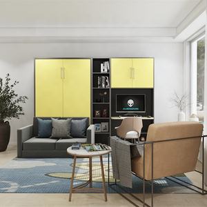 DACO Mobile Salvaspazio in Compensato con Divano Letto a Scomparsa e Libreria Laterale - Product Image 3