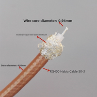 Câble coaxial RF flexible blindé à double gaine en cuivre RG400 RG393, gaine en PVC, connecteurs SMA/TNC/BNC/N, 50 ohms, 0-6 GHz, 2.0 Max