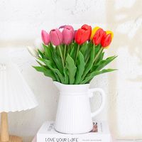 Buket Tulip Buatan Tangan dengan Bunga Real Touch - Dekorasi Rumah, Hotel & Pernikahan Ramah Lingkungan yang Tahan Lama