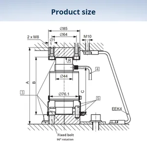 Celda de Carga Digital HBM para Básculas de Plataforma Tipo Columna C16IC3/30T/20T/40T/60T, Precisión del 0.5%, 5-15V - Product Image 3