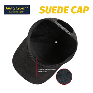 Gorras de Béisbol de Gamuza sin Diseño de Alta Calidad Aung <span class=keywords><strong>Crown</strong></span> con Visera Curva de Color Sólido que Absorbe la Humedad - Product Image 2