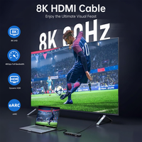 Câble HDMI 2.1 ultra haute vitesse 8K 48 Gbps 4K120Hz HDR dynamique EARC avec gaine en aluminium tressé pour moniteur et ordinateur portable