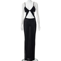 Robe de soirée Sexy longue, bretelles Spaghetti, décolleté en v profond, dos nu, tenue fourreau, Maxi, printemps et été 2022