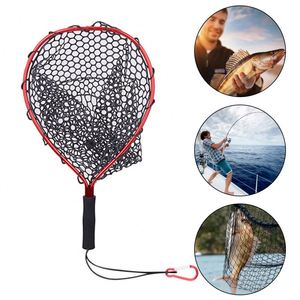 Fishing <strong>Net</strong> <strong>Mesh</strong> Handle Landing <strong>Net</strong> Trout Catch <strong>Net</strong> Network Lanyard Rope Outdoor Fishing Aluminum Tackle Equipment - Product Image 3