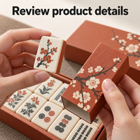 Ensemble de Mahjong Personnalisé, Couleurs de Marque Personnalisées, OEM ODM, Étiquette Privée, Tuiles de Mahjong, Coffret Cadeau, Vente en Gros