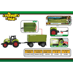 <span class=keywords><strong>Tracteur</strong></span> agricole de Simulation pour enfants à échelle 1/32, jeu de bricolage, voiture jouet, toboggan avec lumières - Product Image 4