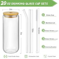 BAMBOOHOMIE Verres à boire personnalisés, gobelets pour canettes de bière, ensemble de tasses à boire, mug à café glacé, bouteilles, canettes de bière avec couvercle en bambou et paille