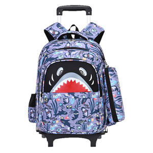 Large Capacity Trolley School Bag for Grade 3-6 Primary Boys Girls, Detachable Wheeled Backpack Support OEM ODM Custom Logo - Product Image 2