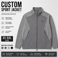 Chaqueta Deportiva Personalizada para Hombre, Ligera, Transpirable, con Cierre Completo, Cuello Alto, para Correr y Entrenar al Aire Libre, Fabricante de Ropa Deportiva