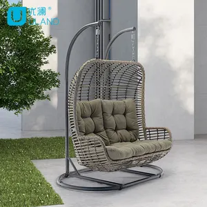 Uland Grosir Outdoor Garden Furniture Kursi Gantung Ayunan Berdiri Double Gantung Rotan Telur Kursi