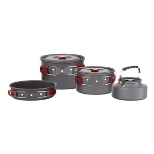 Juego de utensilios de cocina para acampada, equipo de cocina para mochilero, con sartén, <span class=keywords><strong>olla</strong></span> de acampada, 4-5 personas - Product Image 6