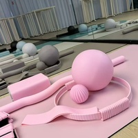 Nouveau kit d'entraînement Pilates : Anneau de résistance en silicone, ensemble de barres de musculation, tapis de yoga et équipement de fitness pour la maison, matériel de yoga