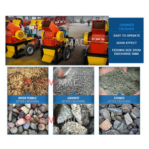 Trituradora de martillo de piedra móvil para motor diésel pequeño portátil HSM, precio para triturar Roca, oro, piedra caliza, mineral, Granito de vidrio - Product Image 3