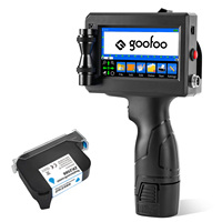 Imprimante thermique à jet d'encre Goofoo 12,7/25,4 mm avec écran tactile, machine à étiquettes à réponse rapide sans latence